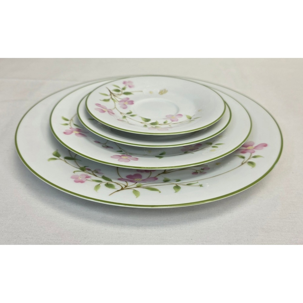 Noritake First Blush 2605 China Set Floral Pink White Green 26 Piece Japan - Picture 8 of 15